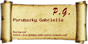 Porubszky Gabriella névjegykártya