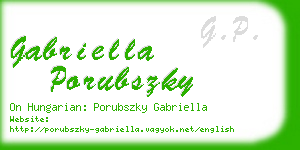gabriella porubszky business card